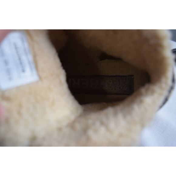 Burberry Men's Tor Genuine Shearling Lined Hiking Boot Brown 42 FLAWS READ - Picture 12 of 12